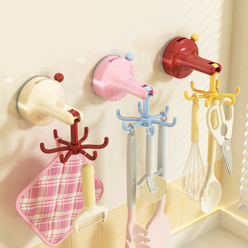 Kitchen Gadgets Under 100 - Suction Cup Rotating Kitchen Hook No